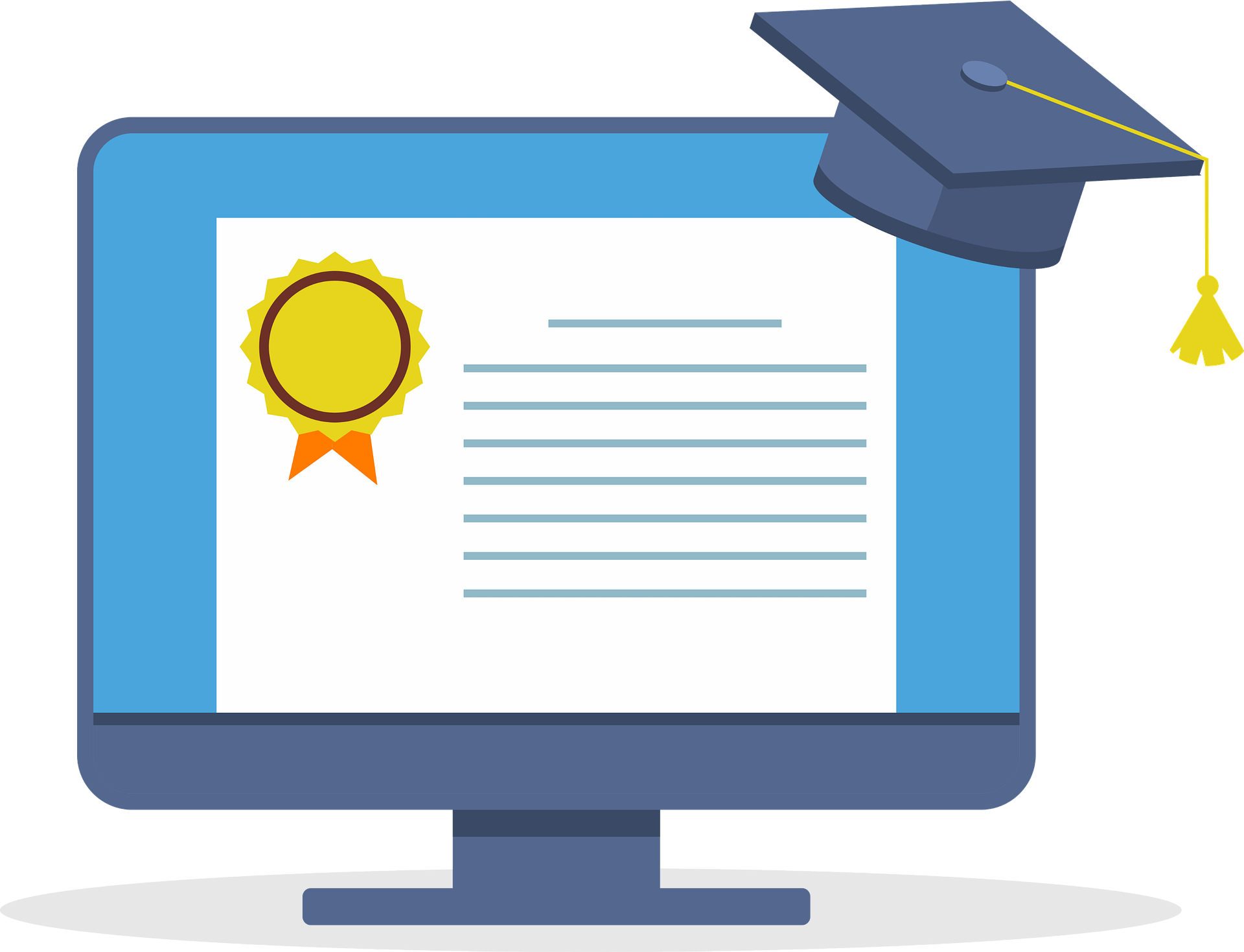 Online LMS course certificate